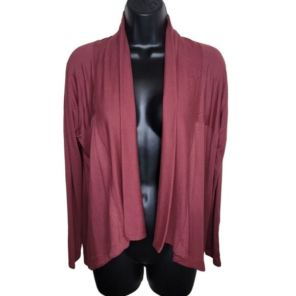 Athleta Maple Red Nirvana Wear Two Ways Wrap Cardigan Xs - Picture 3 of 6
